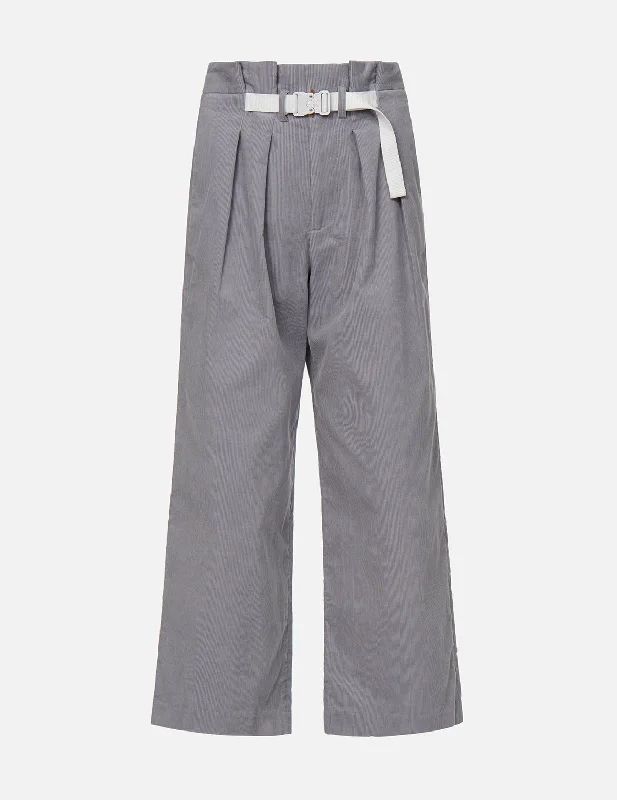 Belted Corduroy Wide Leg Pants Comfortable Denim Leggings