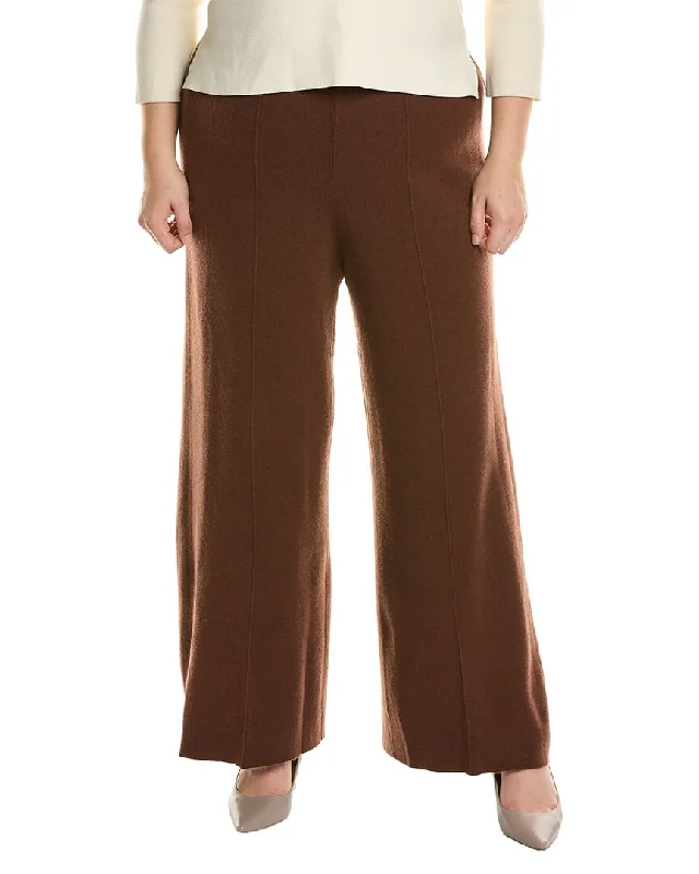Lafayette 148 New York Plus Double Knit Cashmere & Silk-Blend Pant Wide-Legged Palazzos