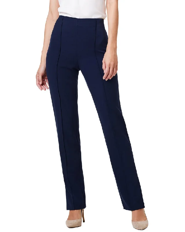 Nic+Zoe Avenue Side Slit Straight Pant Soft Cotton Pants