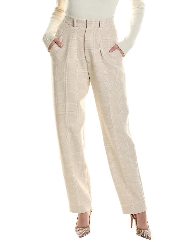 St. John Plaid Pant Warm Wool Trousers