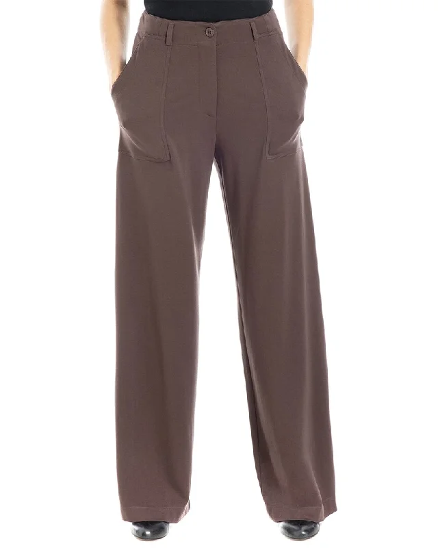 Max Studio Ponte Wide Leg Pant Sleek Black Pants