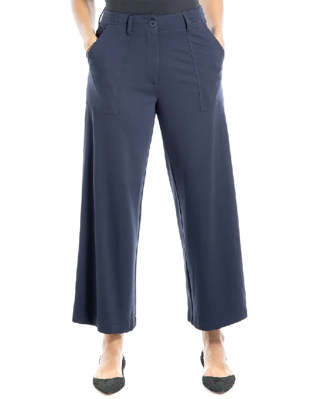 Max Studio Crop Wide Leg Ponte Pant Trendy Palazzo Pants