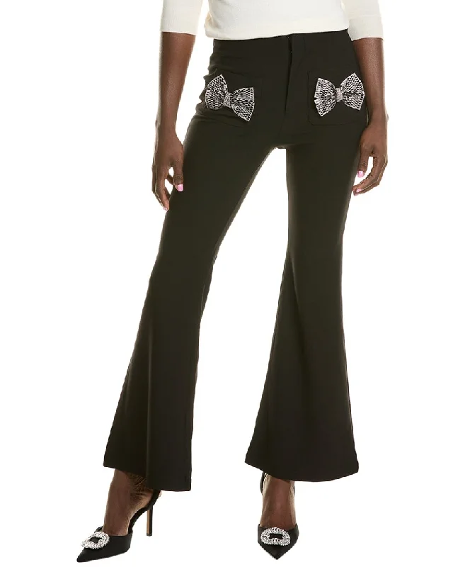 Beulah Crystal Bow Pant Comfy High-Waist Jeans