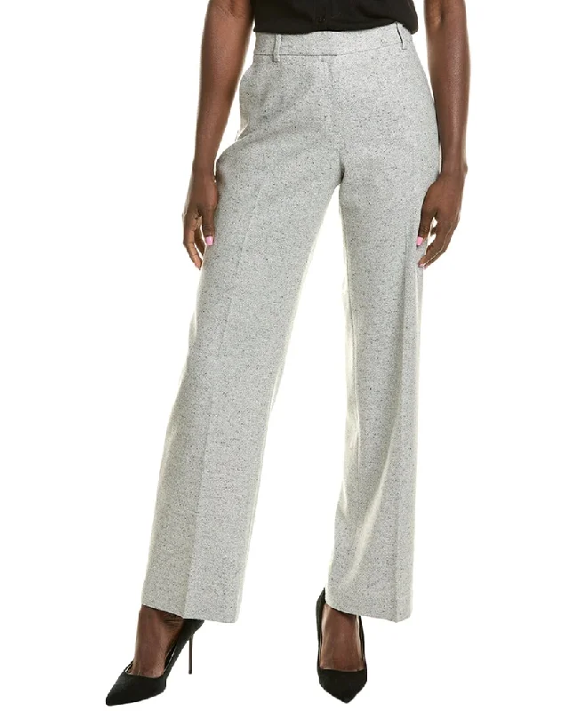 Lafayette 148 New York Gates Wool & Silk-Blend Pant Lightweight Linen Pants