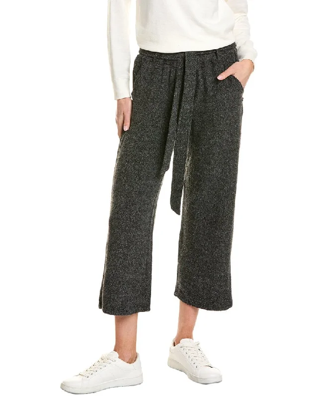 Sol Angeles Brushed Boucle Crop Tie Pant Casual Track Pants