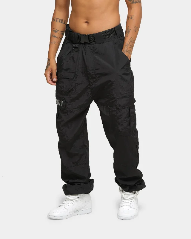 Karl Kani Retro Cargo Pants Black Lightweight Jogger Pants