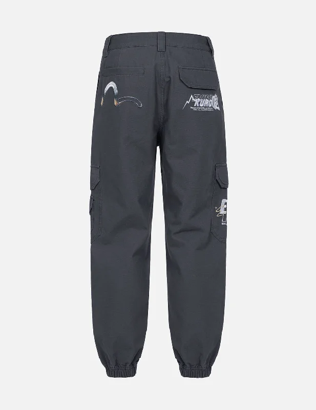 Logo Embossed Patch Fashion fit Cargo Pants Classic Stretch Pants