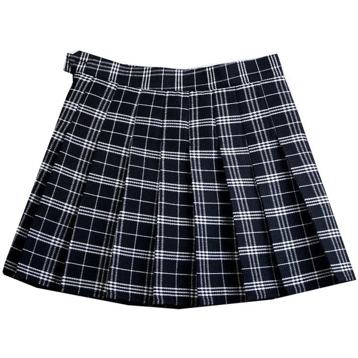 Best In Class Plaid Skirt zip skirt side