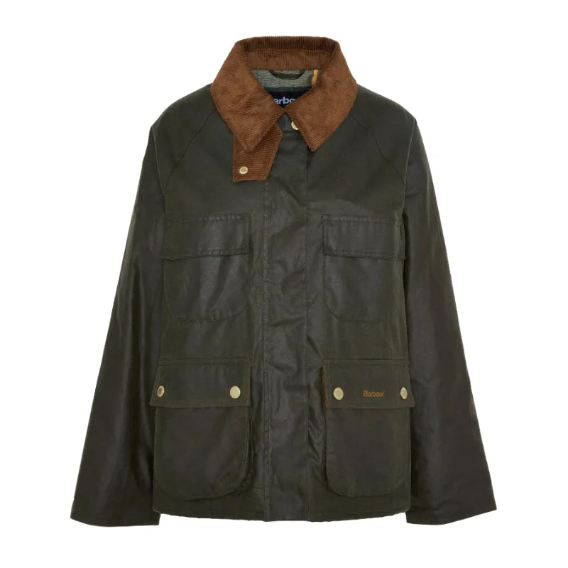 Barbour Ruth Ladies Wax Jacket - Archive Olive/Ancient Tartan Jersey Jacket Tulle Jacket Batik Jacket