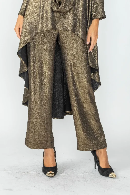 Black Straight Leg Pants Comfy Cargo Trousers