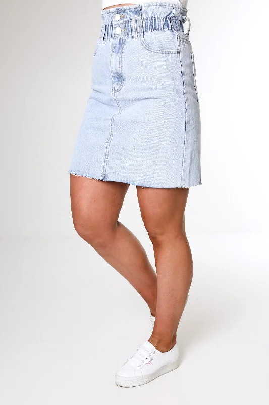 Braxton Denim Skirt Light Blue summer skirt style