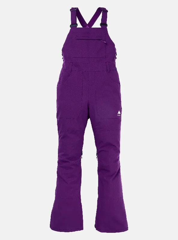 BURTON PANT AVALON STRETCH BIB SHORT Chic Faux Leather Pants