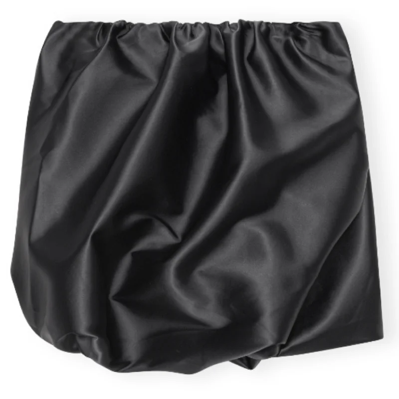 Double Satin Mini Skirt velvet skirt sumptuous