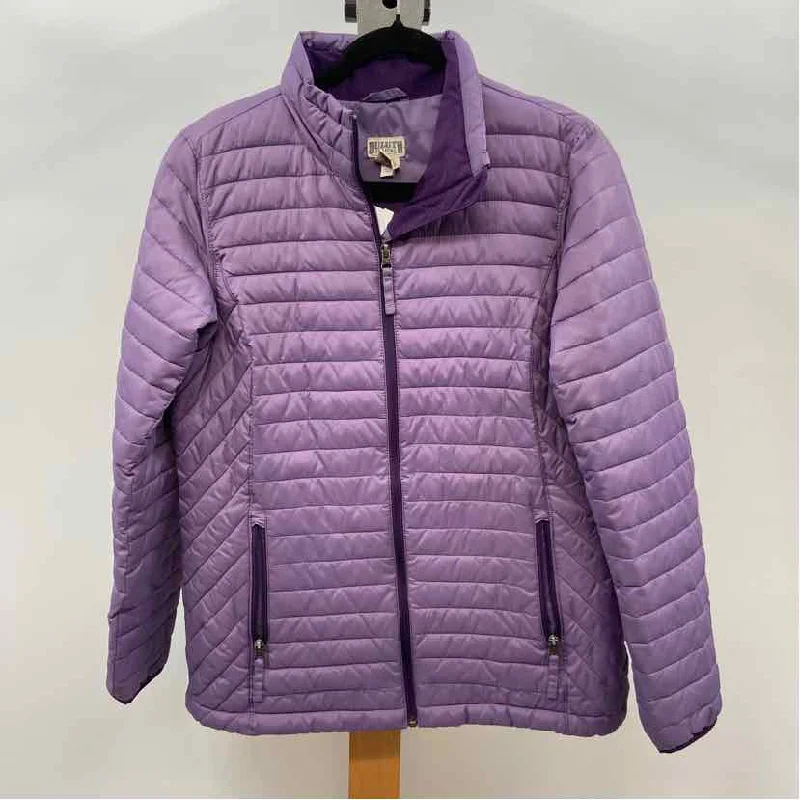 Duluth Trading Co. Women's Size M Purple Solid Jacket Toggled Jacket Drawstring Jacket Belted Jacket