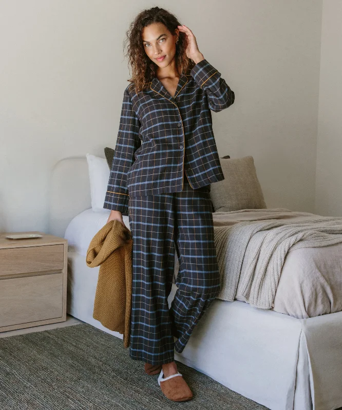 Flannel Pajama Pant Relaxed Linen Pants