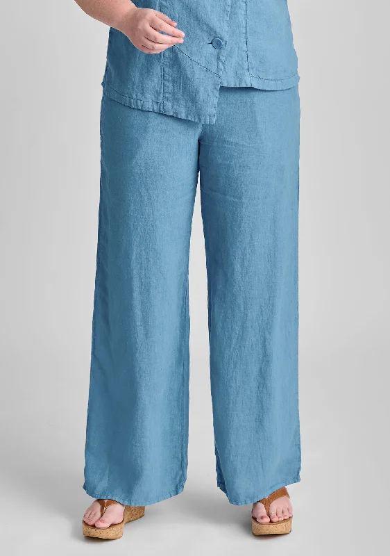 Flat Iron Pant - Linen Drawstring Pants Soft Stretch Trousers