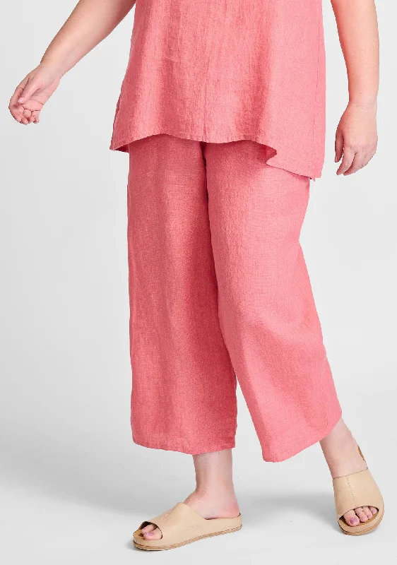 Floods - Linen Pants With Elastic Waist - FINAL SALE Casual Lounge Pants