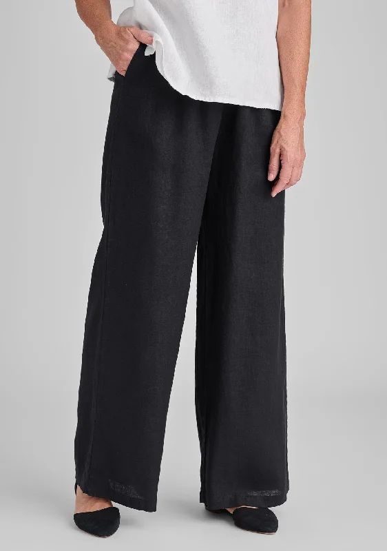 Flowing Pant - Linen Pants With Elastic Waist Comfortable Jogger Trousers