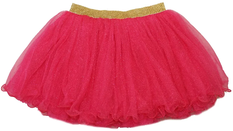 Gold Elastic Hot Pink Tutu Skirt denim skirt classic