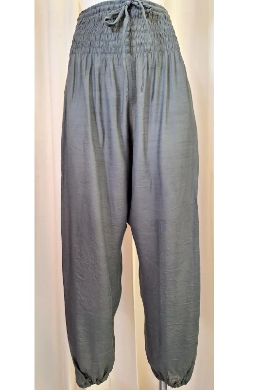 Harem Pants - Charcoal Slim-Fit Khaki Pants