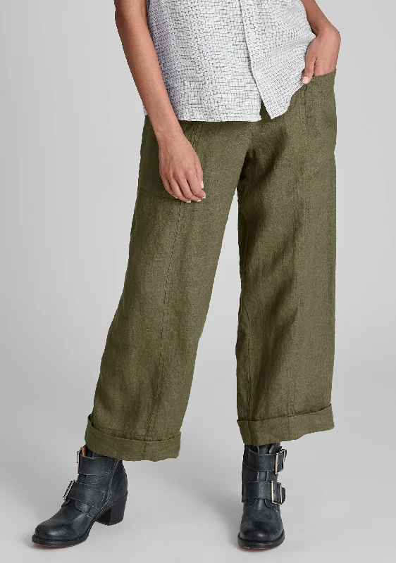 Keen Pant - Linen Drawstring Pants Classic Pleated Pants