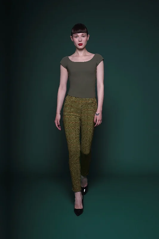 LISBETH PRINTED PANTS Stylish Slim Trousers
