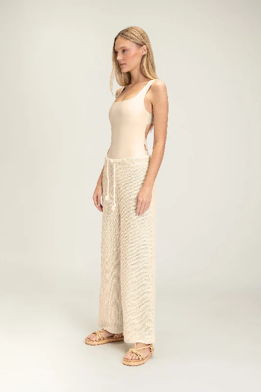 Mare Straight Leg Pants Chic Wool Trousers