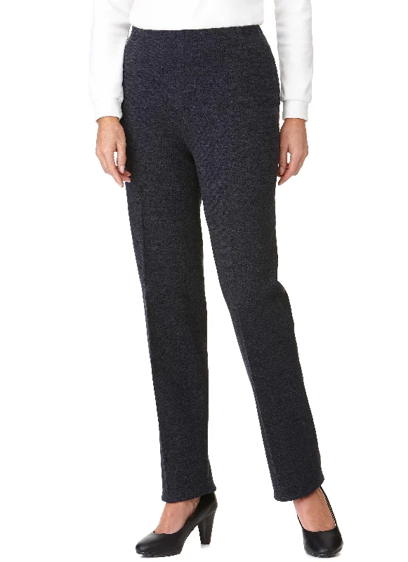 MARYBOROUGH PULL ON PONTI PANT - CHARCOAL Trendy Wide-Leg Pants