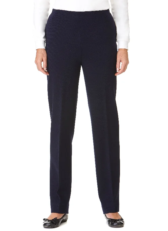 MARYBOROUGH PULL ON PONTI PANT - NAVY Casual Yoga Pants