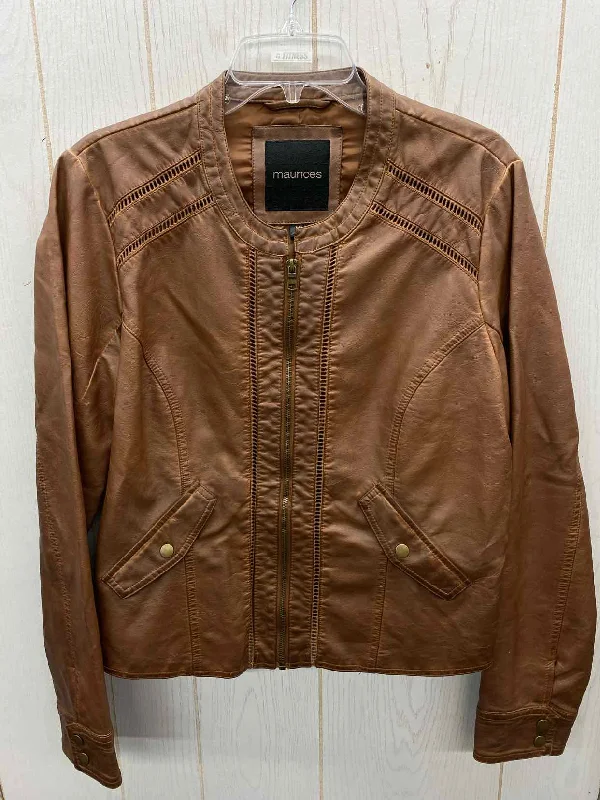 Maurices Brown Womens Size L/XL Jacket (Outdoor) Chenille Jacket Brocade Jacket Lace Jacket