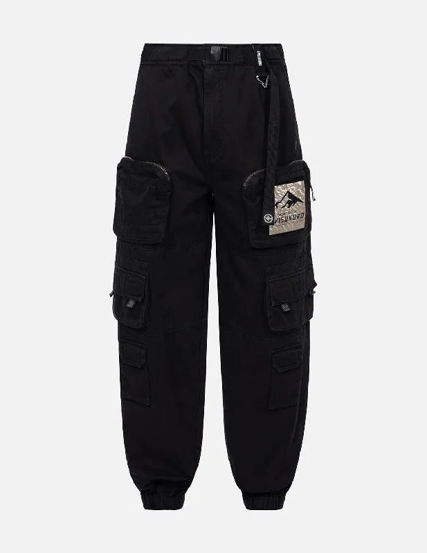 Mountain Embossed Badge Regular fit Cargo Pants Trendy Palazzo Pants