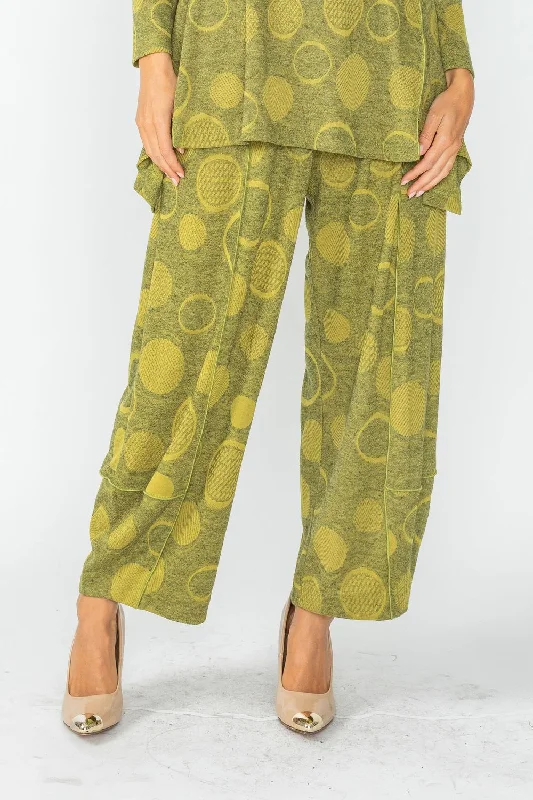 Mustard Baggie Pants With Elastic Fashionable Work Pants