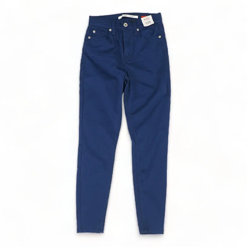 Navy Solid Five Pocket Pants Slim-Fit Leggings