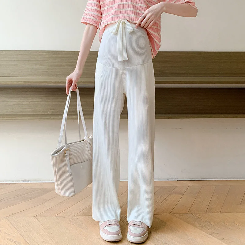 NiDELL: Pregnant Women’s Fashionable Long Pants for Summer Sleek Black Pants