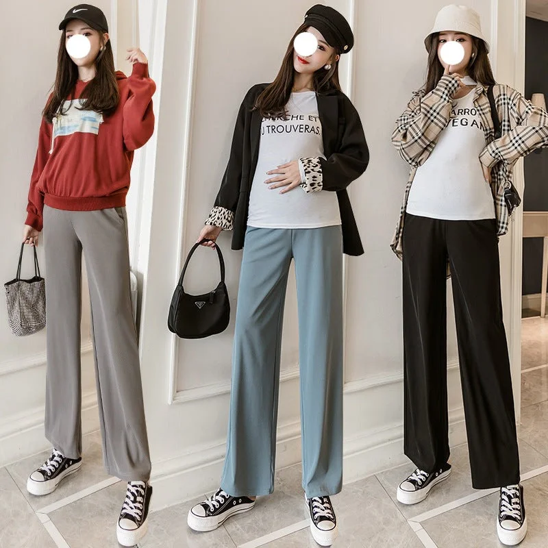 NiDELL Maternity Pants . Spring and Autumn Waist Support Thickened Maternity Belly Support Pants Casual Loose Maternity Wide Leg Pants Comfy High-Waist Jeans NiDELL Maternity Pants . Spring and Autumn Waist Support Thickened Maternity Belly Support Pants Casual Loose Maternity Wide Leg Pants Comfy High-Waist Jeans