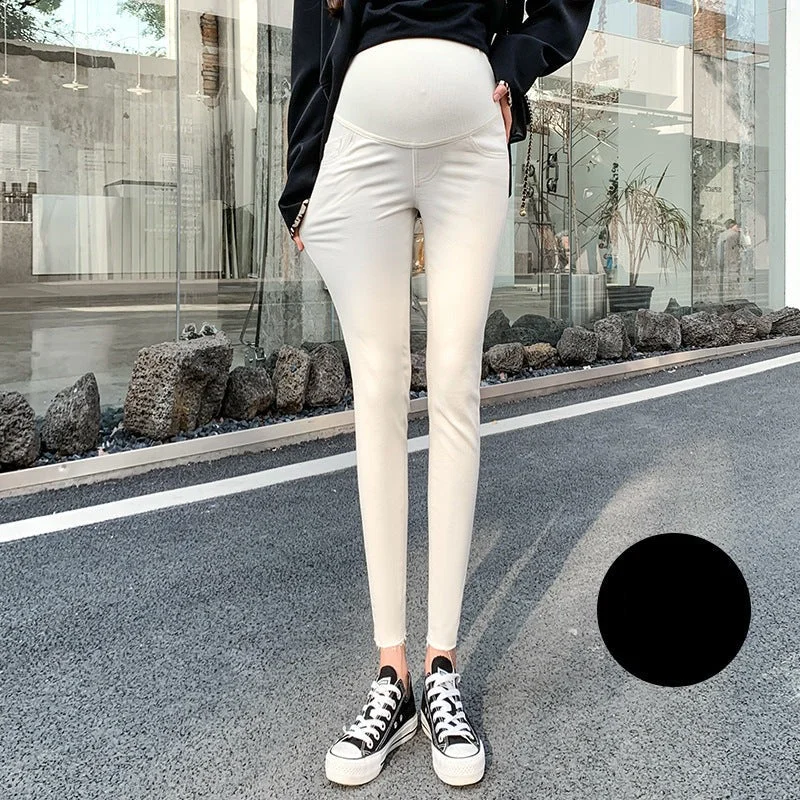 NiDELL: Pregnant Women’s Fashionable Long Pants For Summer High-Waist Jeans