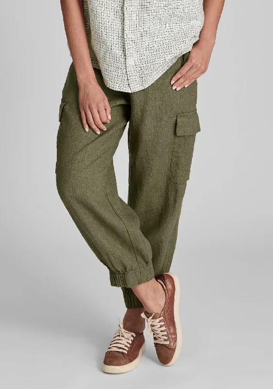 Nifty Pant - Linen Drawstring Pants Slim-Fit Khaki Pants