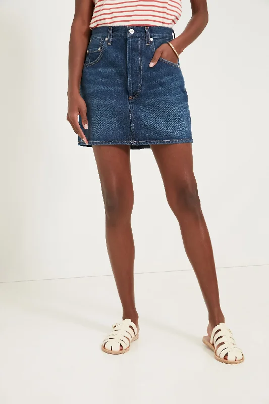 Notions Eden A-Line Mini Skirt denim skirt casual