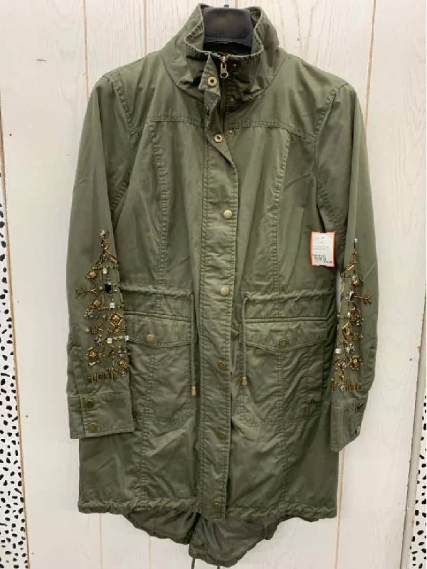 NY & Co Olive Womens Size Small Jacket (Outdoor) Fleece Jacket Down Jacket Feather Jacket