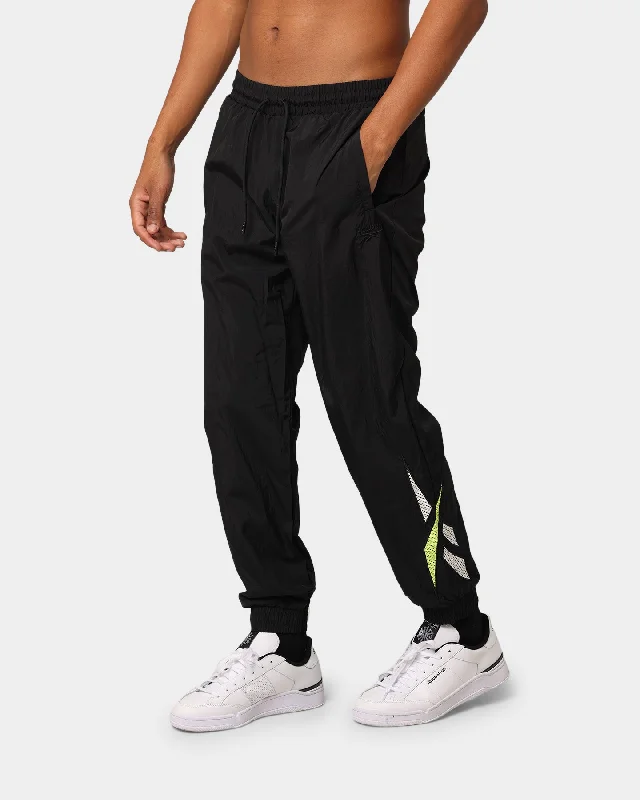 Reebok Classics PVT Woven Pant Black/Yellow Flare/White Sleek Black Pants
