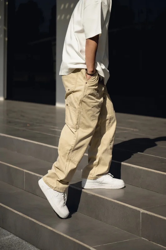 Julio - Retro Distressed Carpenter Cargo Pants Fashionable Track Pants