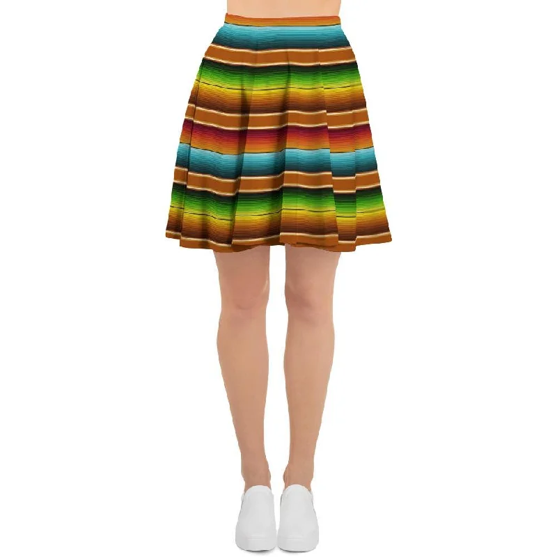 Serape Print Women's Skirt chiffon skirt airy