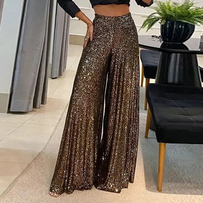 Sharkly Shiny Party Pants Classic Flared Pants
