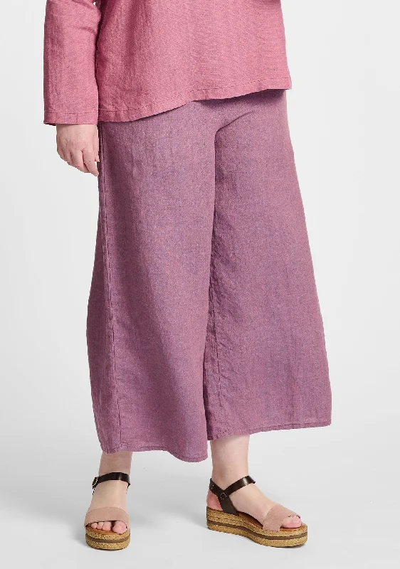 Sociable Flood - Wide Leg Linen Pants - FINAL SALE High-Waist Trousers