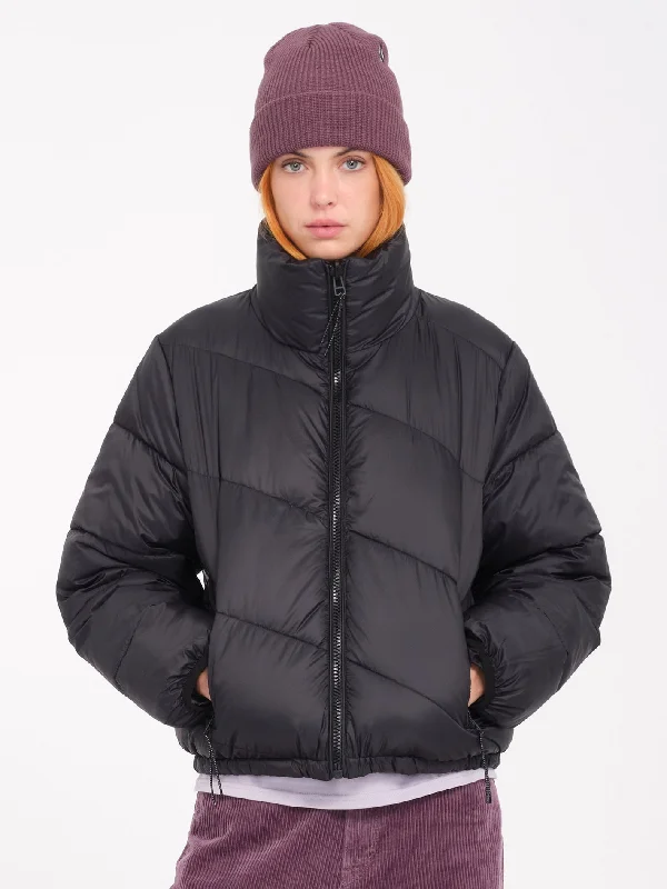 Stone Sense Puff Jacket (Reversible) - Black Elasticated Jacket Padded Jacket Insulated Jacket