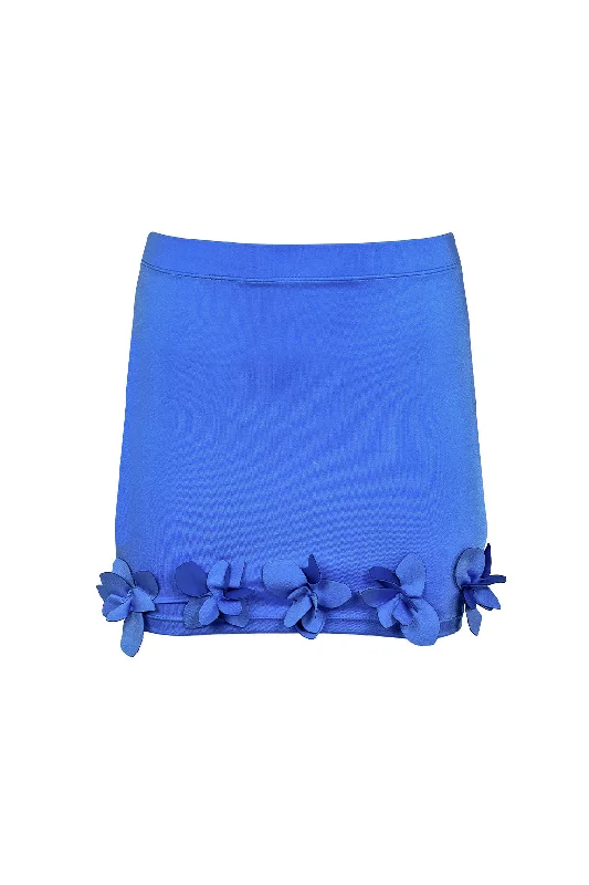 The Blue Enigma Skirt elastic waist skirt