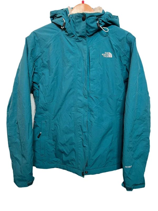 The North Face Women's Blue Jacket (Size L) Hoodie Zip-Up Jacket Button-Up Jacket