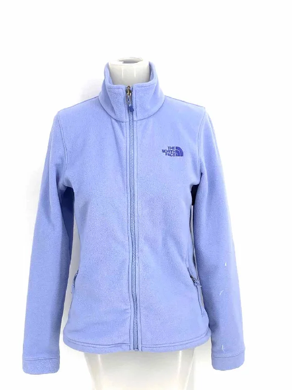 The North Face Women's Periwinkle Turtleneck Fleece Zip Size XS Jacket Welt Pockets Slit Pockets Flap Pockets