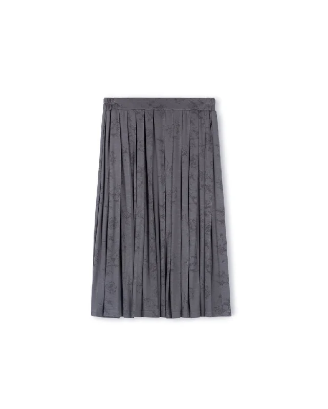 Tie-Dye Pleated Skirt wool skirt warm