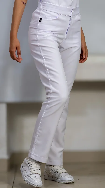 Women's Classic Pants Pure White Waterproof Casual Yoga Pants